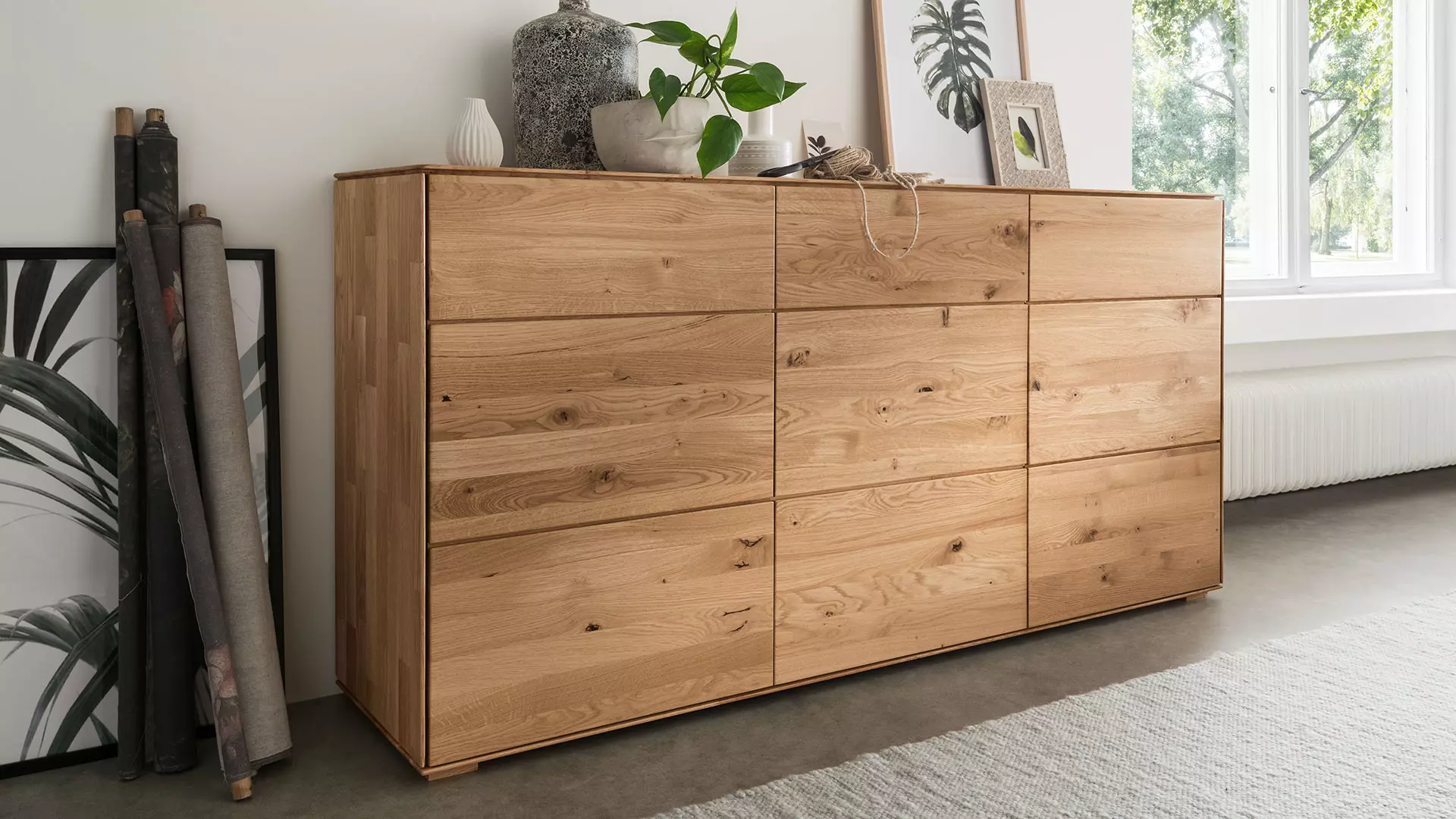 Sideboard Civenna - à poser ou à fixer au mur, au choix