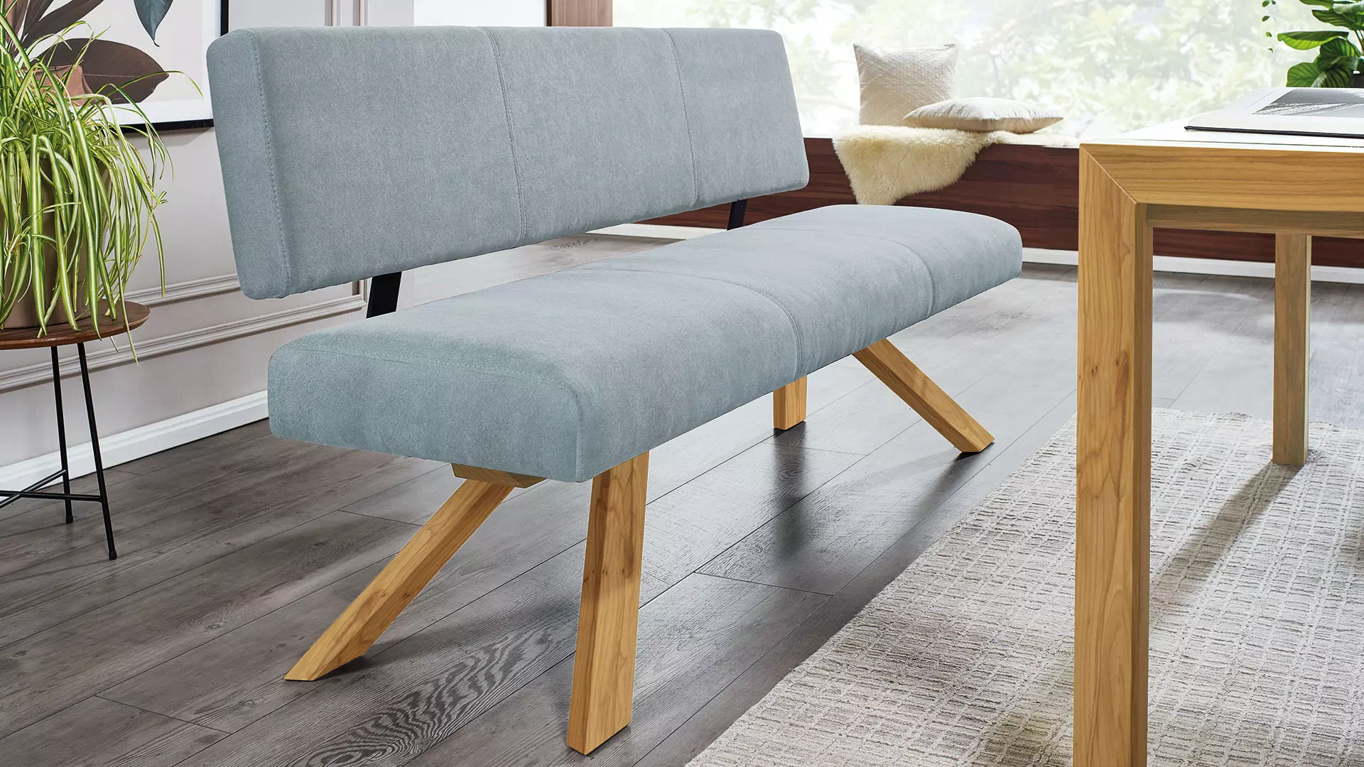 Banc Aurana avec pieds évasés très tendance pour une ambiance scandinave