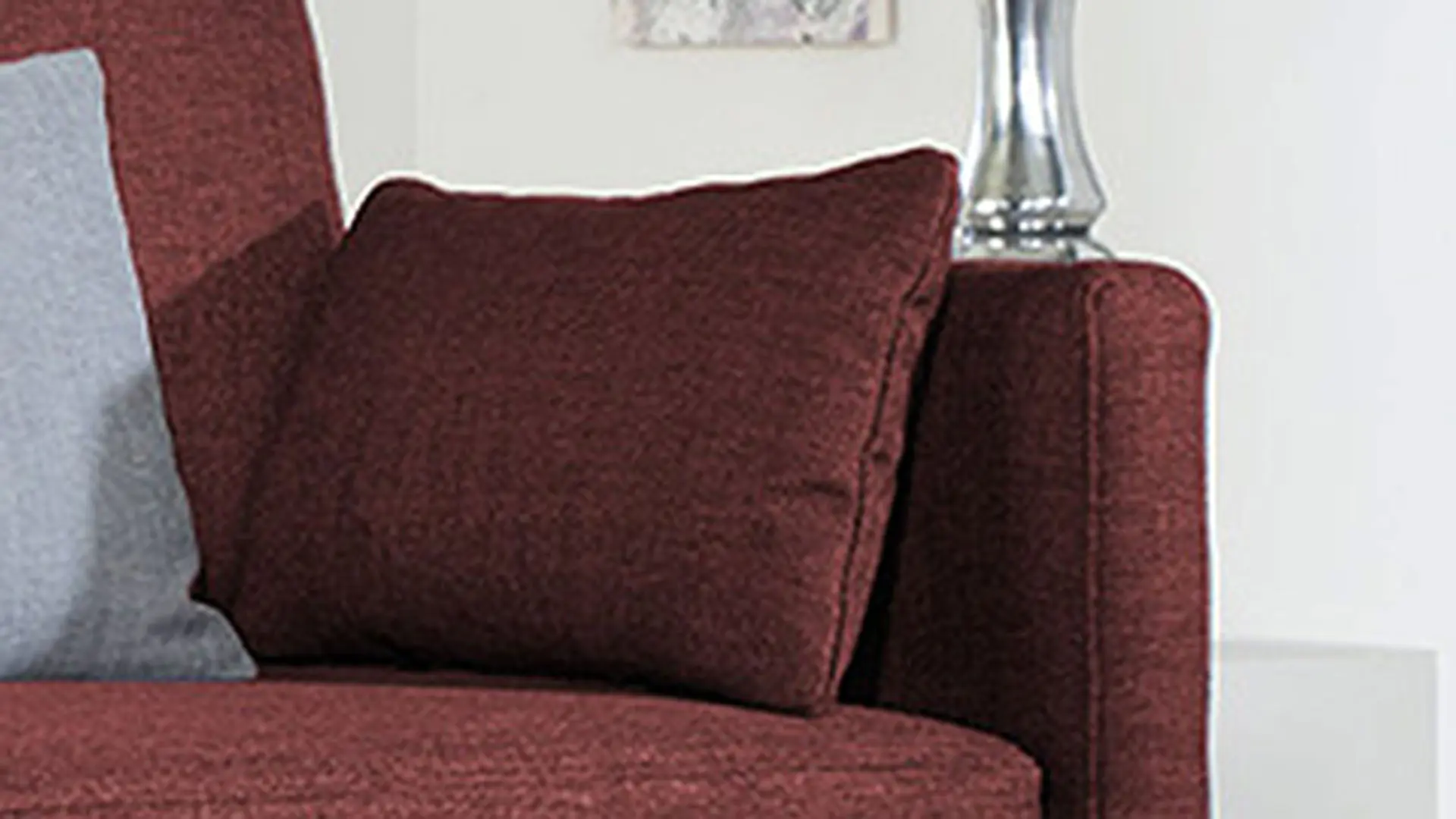 Coussin d'accoudoir rouge foncé pour canapé-lit Monara