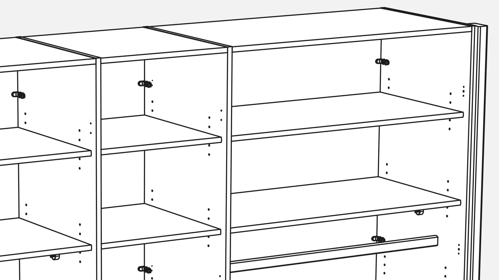 Tablette pour armoire à portes battantes Mascella et Midera